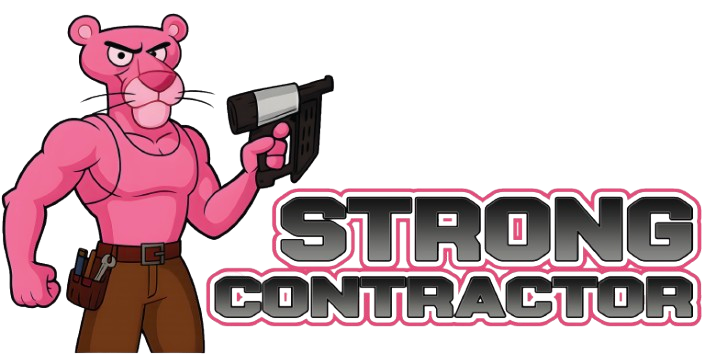 Strong contractor roofing logo